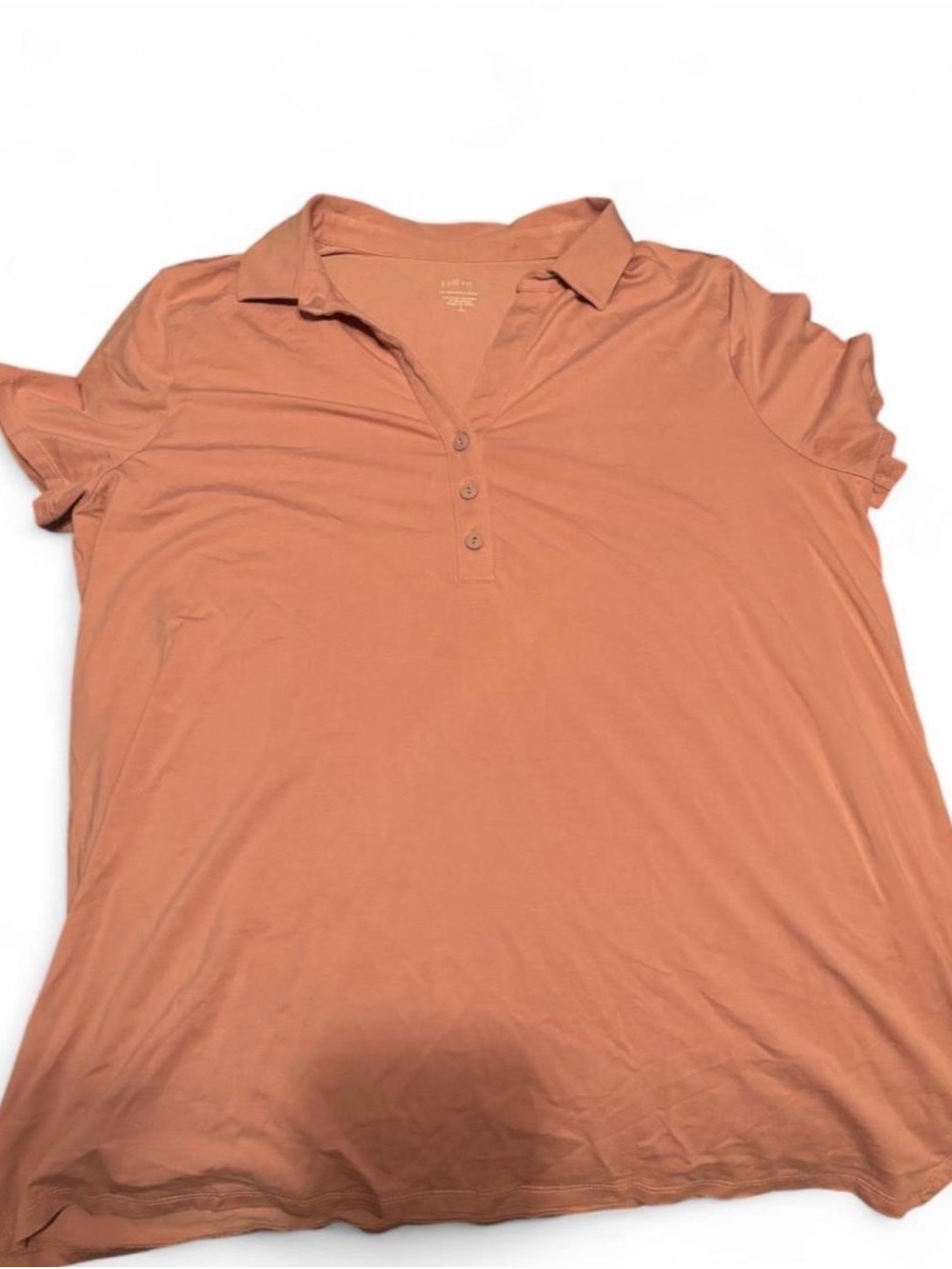 J.Jill Fit Pink Pima Cotton Polo shirt in a L tall